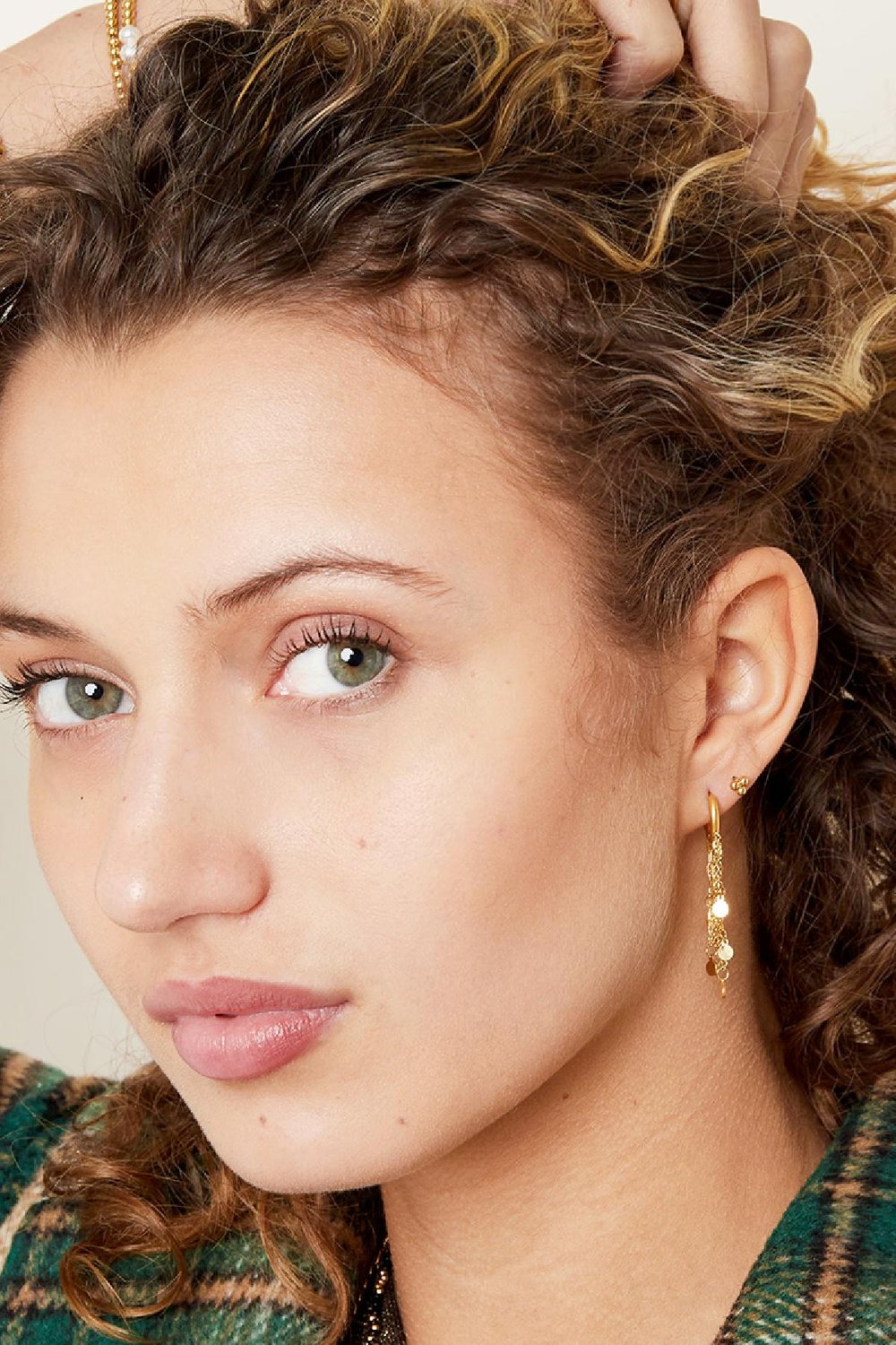 Earrings Garlands Gold Color Stainless Steel h5Picture3